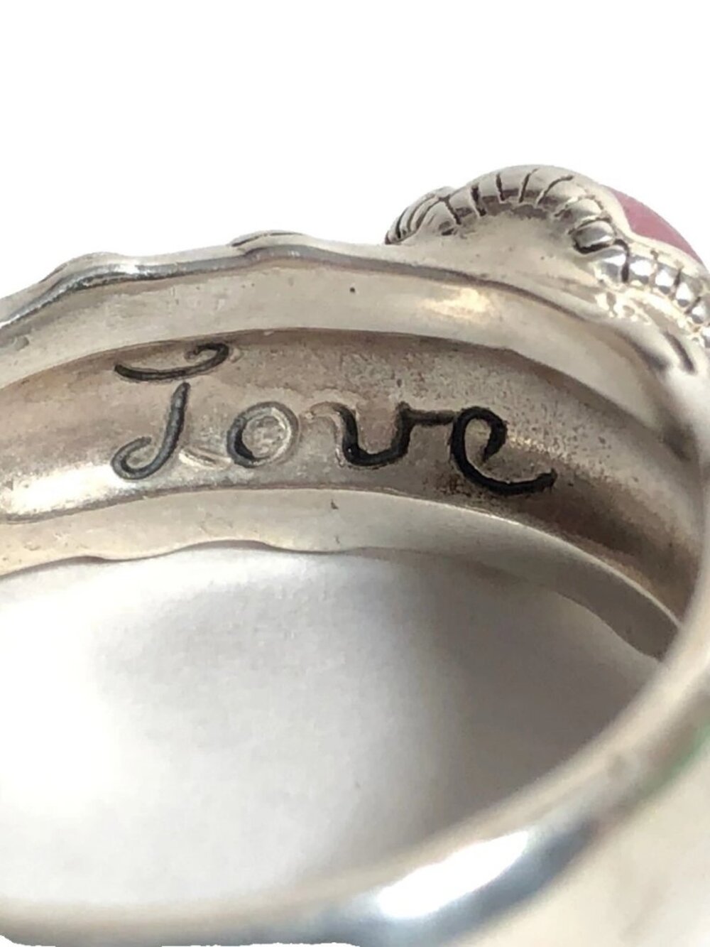 Carolyn Pollack Rhodochrosite Sterling Silver 925 Ring Sz 9.5 Estate Jewelry - Picture 6 of 7